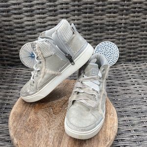 UGG girls sneakers hi-top -silver color size 3